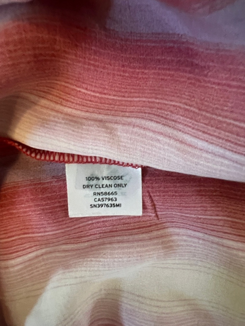 Something Navy Red and Pink Striped Long Sleeve Dress - Picture 6 of 7